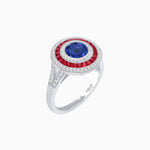 Load image into Gallery viewer, Vintage - Inspired Multi - Halo Gemstone Ring - Shahin Jewelry