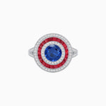 Load image into Gallery viewer, Vintage - Inspired Multi - Halo Gemstone Ring - Shahin Jewelry