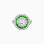 Load image into Gallery viewer, Vintage - Inspired Multi - Halo Gemstone Ring - Shahin Jewelry