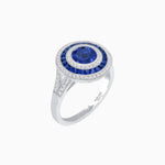 Load image into Gallery viewer, Vintage - Inspired Multi - Halo Gemstone Ring - Shahin Jewelry
