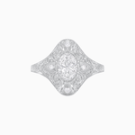 Load image into Gallery viewer, Vintage - Inspired Oval Cut Ring Mounting with Filigree Detailing - Shahin Jewelry