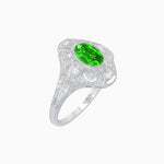 Load image into Gallery viewer, Vintage - Inspired Oval Cut Ring Mounting with Filigree Detailing - Shahin Jewelry