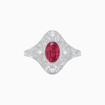 Load image into Gallery viewer, Vintage - Inspired Oval Cut Ring Mounting with Filigree Detailing - Shahin Jewelry