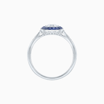 Load image into Gallery viewer, Vintage - Inspired Oval Cut Ring with French - Cut Gemstone Halo - Shahin Jewelry