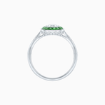 Load image into Gallery viewer, Vintage - Inspired Oval Cut Ring with French - Cut Gemstone Halo - Shahin Jewelry