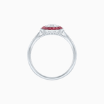 Load image into Gallery viewer, Vintage - Inspired Oval Cut Ring with French - Cut Gemstone Halo - Shahin Jewelry