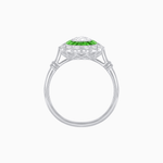 Load image into Gallery viewer, Vintage Inspired Oval French-Cut Double Halo Floral Ring - Shahin Jewelry