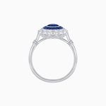 Load image into Gallery viewer, Vintage Inspired Oval French-Cut Double Halo Floral Ring - Shahin Jewelry