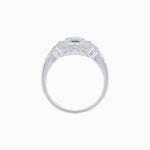 Load image into Gallery viewer, Vintage Inspired Oval Three-Stone Floral Filigree Statement Ring - Shahin Jewelry