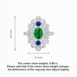 Load image into Gallery viewer, Vintage Inspired Oval Three-Stone Floral Filigree Statement Ring - Shahin Jewelry