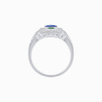 Load image into Gallery viewer, Vintage Inspired Oval Three-Stone Floral Filigree Statement Ring - Shahin Jewelry