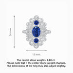 Load image into Gallery viewer, Vintage Inspired Oval Three-Stone Floral Filigree Statement Ring - Shahin Jewelry