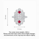 Load image into Gallery viewer, Vintage Inspired Oval Three-Stone Floral Filigree Statement Ring - Shahin Jewelry