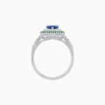 Load image into Gallery viewer, Vintage Inspired Pear Cut Double Halo Gemstone &amp; Diamond Ring - Shahin Jewelry