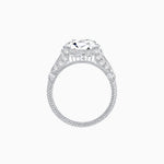Load image into Gallery viewer, Vintage Inspired Round Cut Engagement Ring with Diamond Shoulders - Shahin Jewelry
