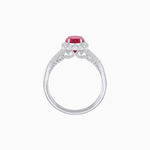 Load image into Gallery viewer, Vintage Inspired Round Cut Halo Ring with Diamond Accents - Shahin Jewelry