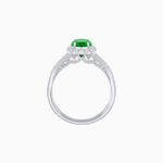 Load image into Gallery viewer, Vintage Inspired Round Cut Halo Ring with Diamond Accents - Shahin Jewelry