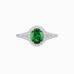 Load image into Gallery viewer, Vintage Inspired Round Cut Halo Ring with Diamond Accents - Shahin Jewelry