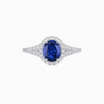 Load image into Gallery viewer, Vintage Inspired Round Cut Halo Ring with Diamond Accents - Shahin Jewelry
