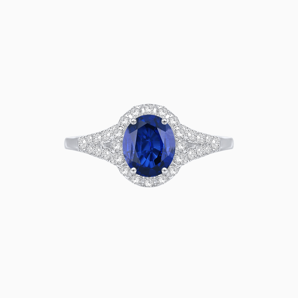 Vintage Inspired Round Cut Halo Ring with Diamond Accents - Shahin Jewelry