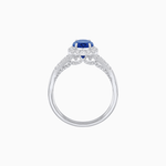 Load image into Gallery viewer, Vintage Inspired Round Cut Halo Ring with Diamond Accents - Shahin Jewelry