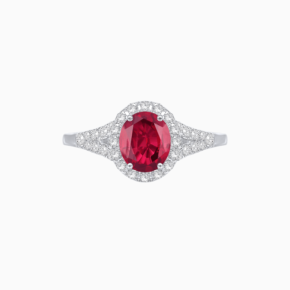 Vintage Inspired Round Cut Halo Ring with Diamond Accents - Shahin Jewelry
