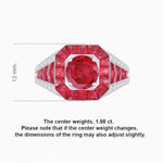 Load image into Gallery viewer, Vintage - Inspired Round Cut Ring with Octagon Halo - Shahin Jewelry