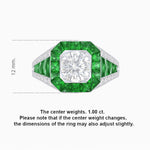 Load image into Gallery viewer, Vintage - Inspired Round Cut Ring with Octagon Halo - Shahin Jewelry