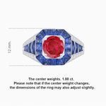 Load image into Gallery viewer, Vintage - Inspired Round Cut Ring with Octagon Halo - Shahin Jewelry
