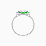 Load image into Gallery viewer, Vintage Inspired Round Cut Ring with Sunburst French - Cut Gemstone Halo - Shahin Jewelry