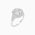 Load image into Gallery viewer, Vintage Inspired Round Cut Swirl Halo Diamond Ring - Shahin Jewelry