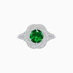 Load image into Gallery viewer, Vintage Inspired Round Cut Swirl Halo Diamond Ring - Shahin Jewelry