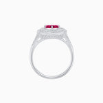 Load image into Gallery viewer, Vintage Inspired Round Cut Swirl Halo Diamond Ring - Shahin Jewelry