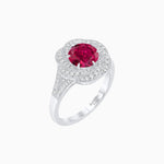Load image into Gallery viewer, Vintage Inspired Round Cut Swirl Halo Diamond Ring - Shahin Jewelry