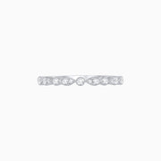 Vintage Inspired Round Diamond Half Band with Pear-Shaped Motifs - Shahin Jewelry