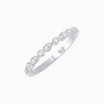 Load image into Gallery viewer, Vintage Inspired Round Diamond Half Band with Pear-Shaped Motifs - Shahin Jewelry