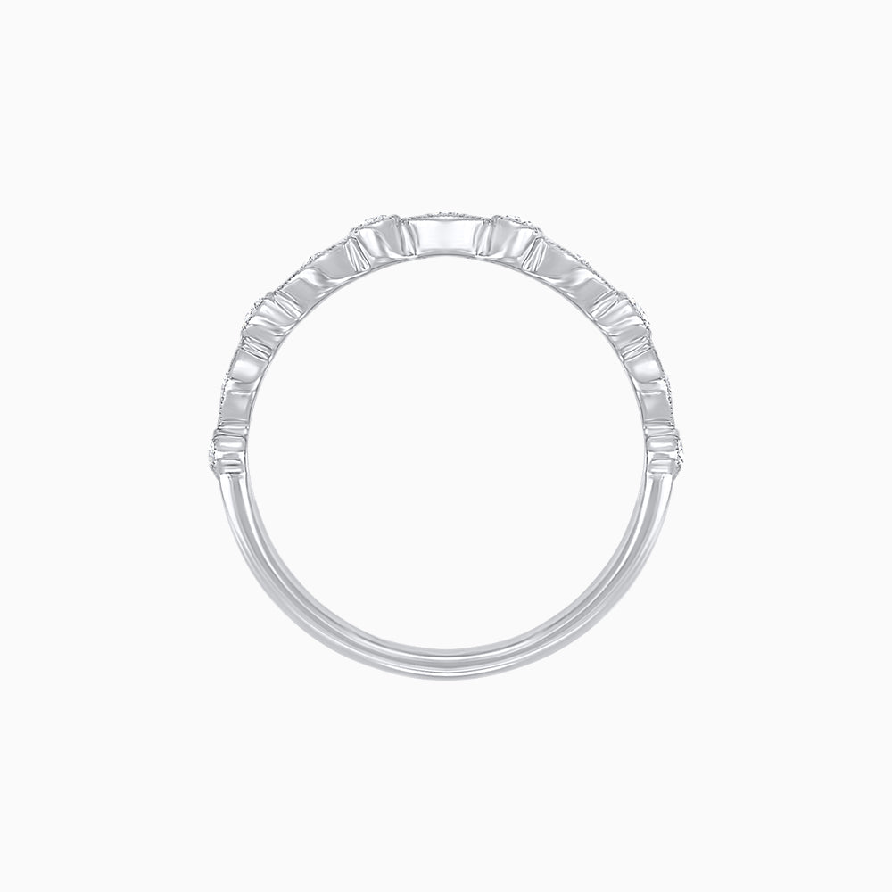 Vintage Inspired Round Diamond Marquise Motif Half Band - Shahin Jewelry