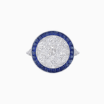 Load image into Gallery viewer, Vintage Inspired Round Illusion Diamond Halo Ring - Shahin Jewelry
