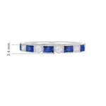 Load image into Gallery viewer, Vintage Inspired Sapphire and Diamond Brilliance Eternity Band - Shahin Jewelry
