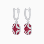 Load image into Gallery viewer, Vintage - Inspired Sapphire and Diamond Drop Earrings - Shahin Jewelry
