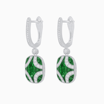 Load image into Gallery viewer, Vintage - Inspired Sapphire and Diamond Drop Earrings - Shahin Jewelry
