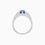 Load image into Gallery viewer, Vintage Inspired Sapphire &amp; Diamond Ring - Shahin Jewelry