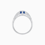 Load image into Gallery viewer, Vintage Inspired Sapphire &amp; Diamond Ring - Shahin Jewelry
