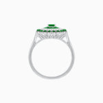 Load image into Gallery viewer, Vintage Inspired Triple Halo Pear-Shaped Ring with Customizable French-Cut and Cabochon Gemstones - Shahin Jewelry