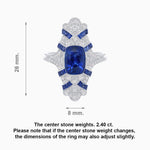 Load image into Gallery viewer, Vintage Style Art Deco Sapphire Ring with Diamonds - Shahin Jewelry
