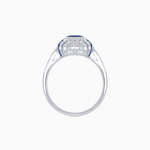 Load image into Gallery viewer, Vintage Style Art Deco Sapphire Ring with Diamonds - Shahin Jewelry
