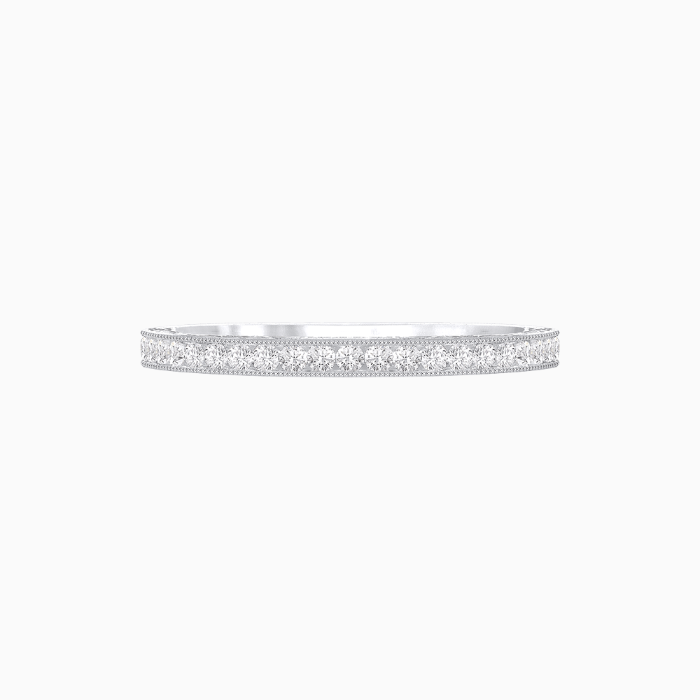 Vintage Style Diamond Wedding Band - Shahin Jewelry