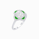 Load image into Gallery viewer, Vintage Style flower - shaped Ring with Diamond - Shahin Jewelry
