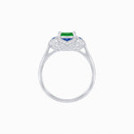Load image into Gallery viewer, Vintage Style flower - shaped Ring with Gemstone - Shahin Jewelry