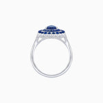 Load image into Gallery viewer, Vintage Style Pear Shape Mosaic Ring with French-Cut and Cabochon Borders - Shahin Jewelry